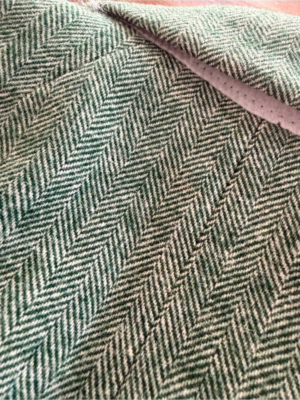 J. Crew Green Herringbone Schoolboy Blazer Wool Blend Womens Size 20 - Picture 14 of 15